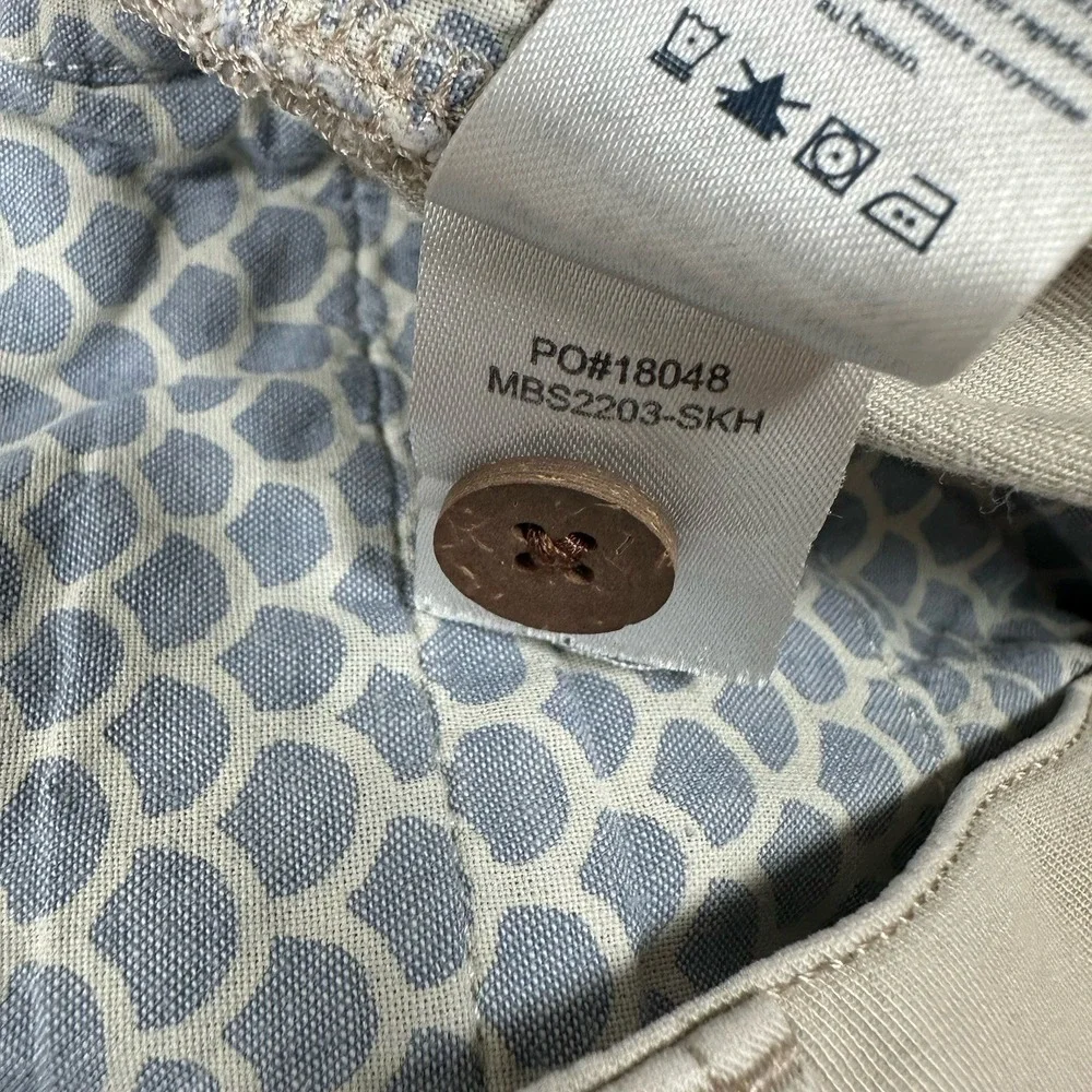 Faherty Island Life Chino Shorts Mens 38 Beige Organic Cotton Stretch Vacation
